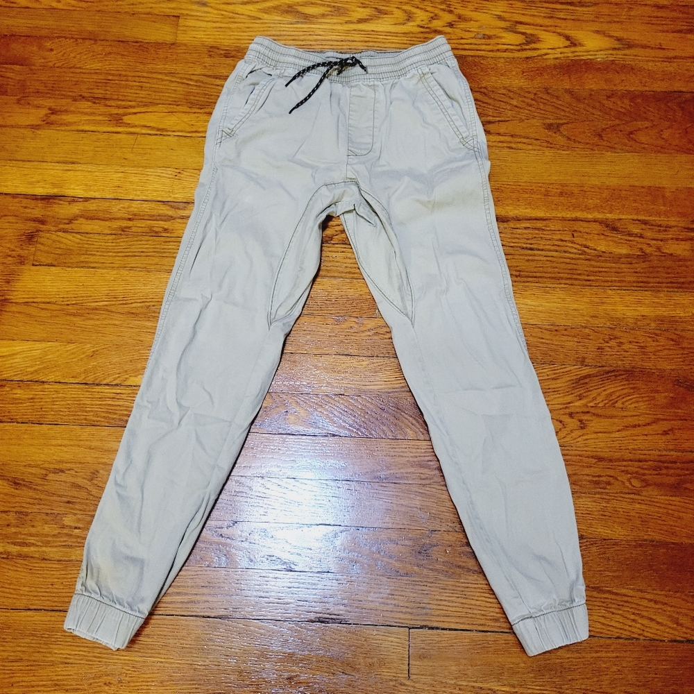 Boys Khaki Pants Joggers George Size Small 28-30 98% Cotton 2% Spandex RN#52469